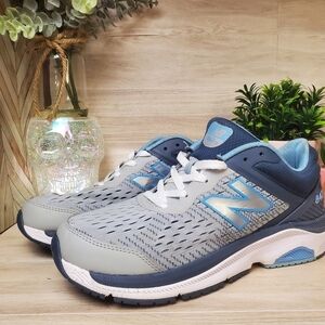 New Balance 847 V4 Light Aluminum/Vintage Indigo/Team Carolina Shoes Womens 10